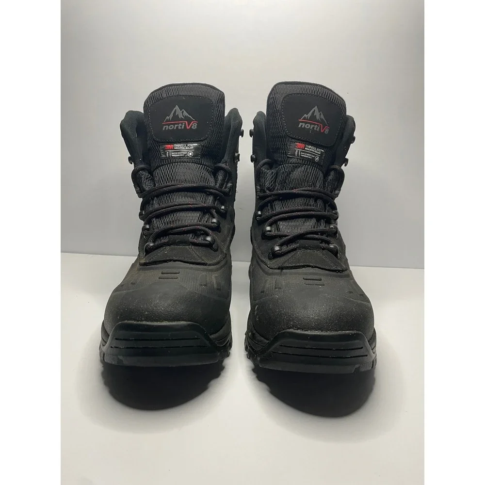 Nortiv8 Mens Insulated Waterproof Winter Snow Boots Black 180411 Size 12